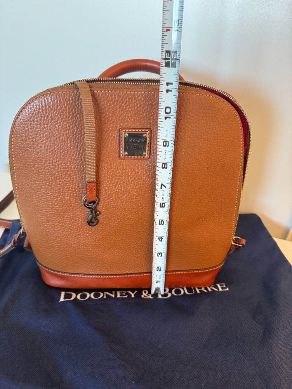 Dooney & Bourke Pebble Grain Zip Leather Backpack – Excellent Like-New Condition - Picture 10 of 14